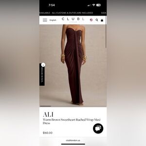 Elegant Burgundy Evening Gown